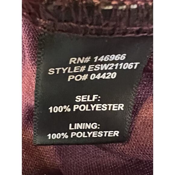 Crystal Sky Floral Long Semi Open Back Tie Back Dress Size S - Picture 6 of 7